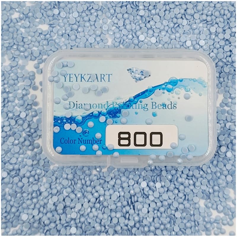 YEYKZART 800 Diamond Painting Replacement Round Diamonds Beads Rhinestones Accessories for Diamond Art Missing Color 3500 PCS — image 1