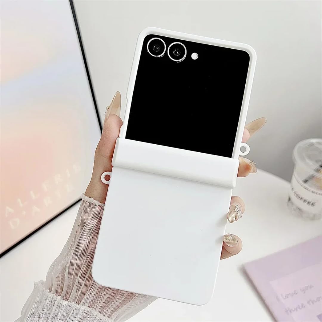 Coque rigide Galaxy Z Flip6 blanc mat avec protection charnière - 7