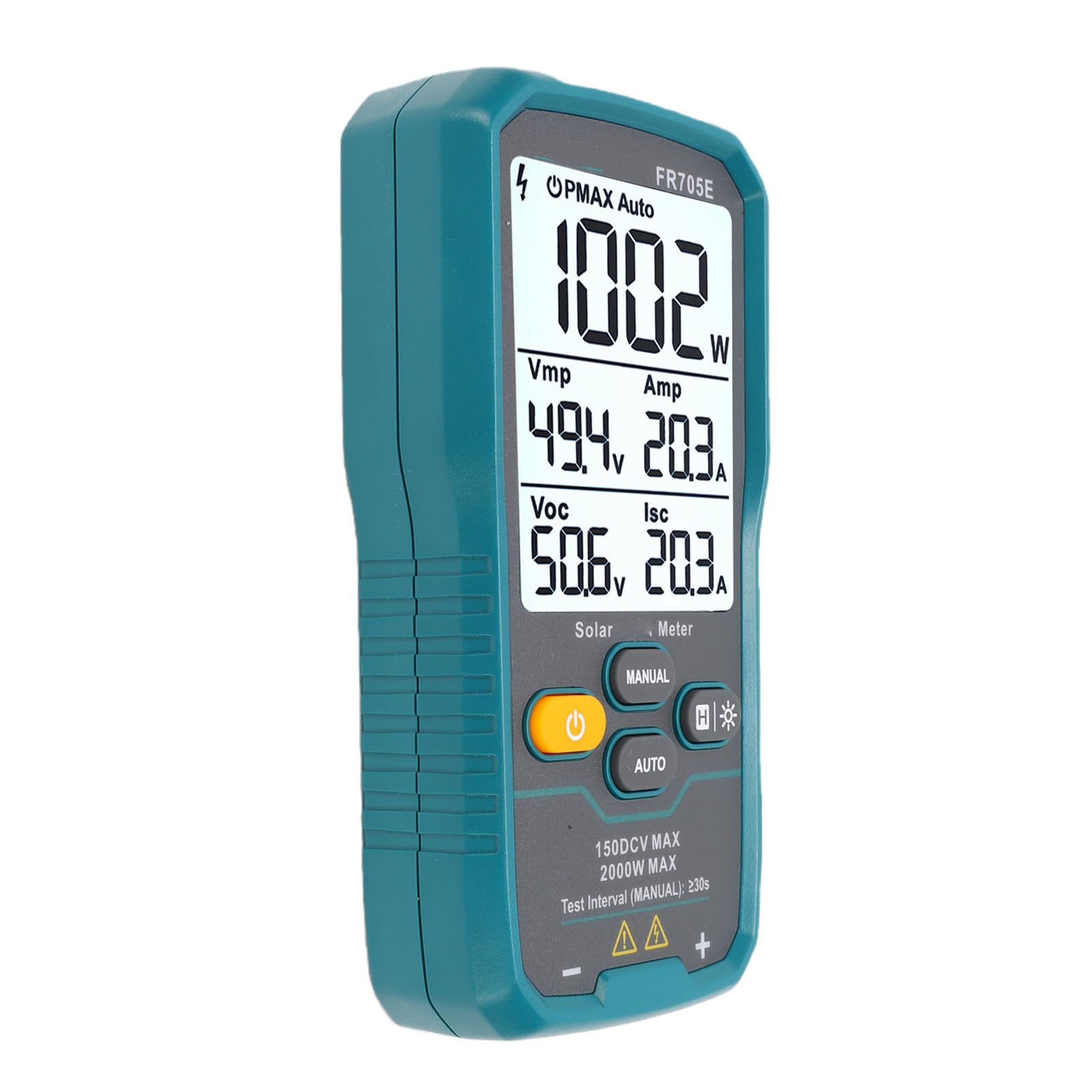 FTVOGUE Licznik Energii PV 2000W, Wyświetlacz LCD z funkcją Zatrzymania