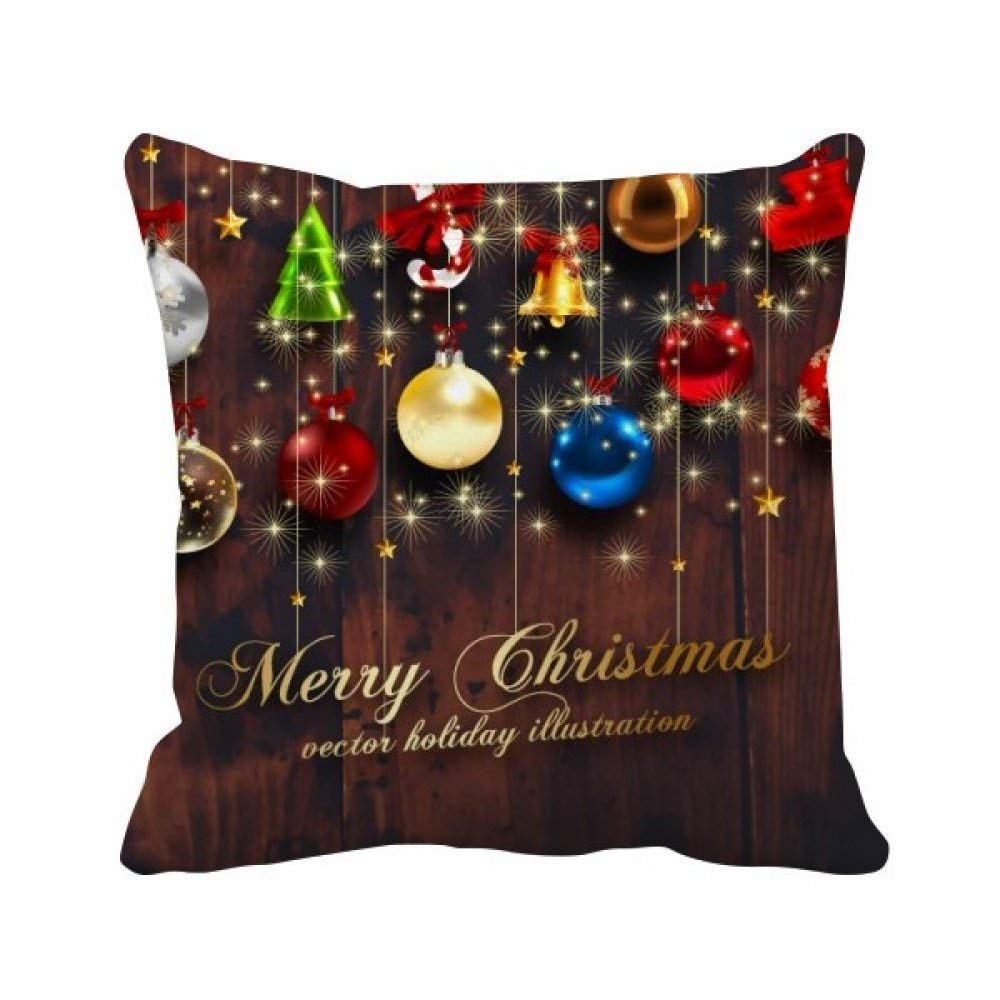 Taie d'oreiller carrée cloche de Noël pour cocooning au coin du feu