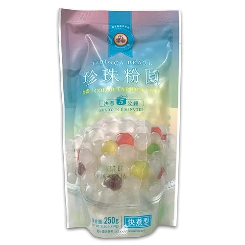 WuFuYuan - Tapioca Perla Multicolor 8.8 oz / 250 g (Paquete de 1)