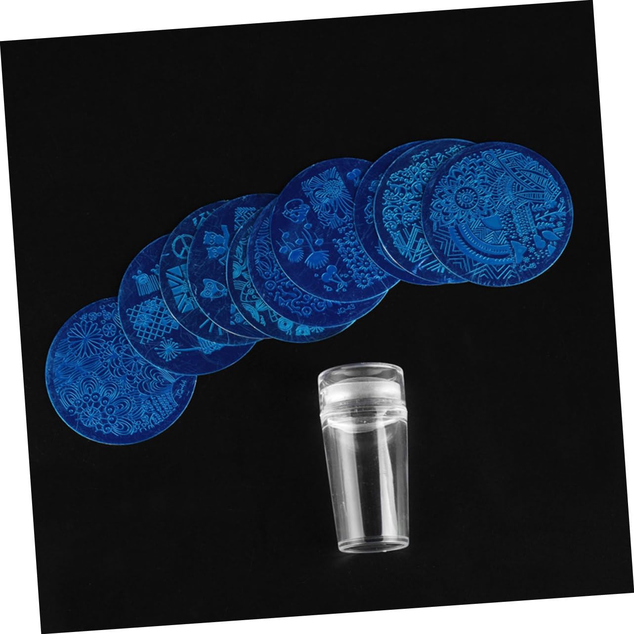 Healeved 3sets Piastre Stamping Per Nail Art Inossidabile Con Stampo Trasparente Stencil Decorativi Per Manicure Creativa e Facile Design Variegati Per Unghie Uniche e