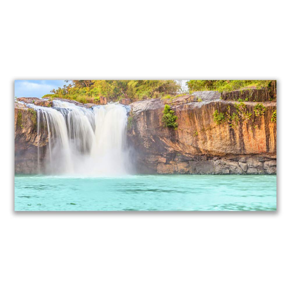 Tableau moderne cascade lac Tulup 120x60cm - Toile imprimée paysage mural