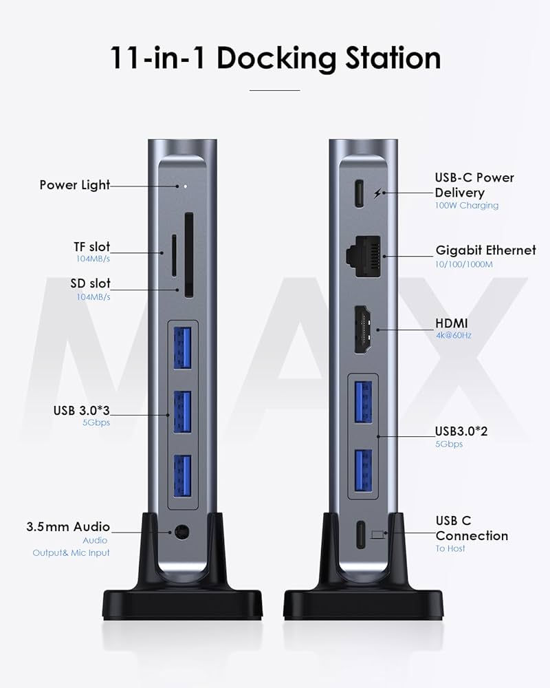 Amazon.co.jp: LENTION 11-in-1USB C ドッキングステーション,縦置きで