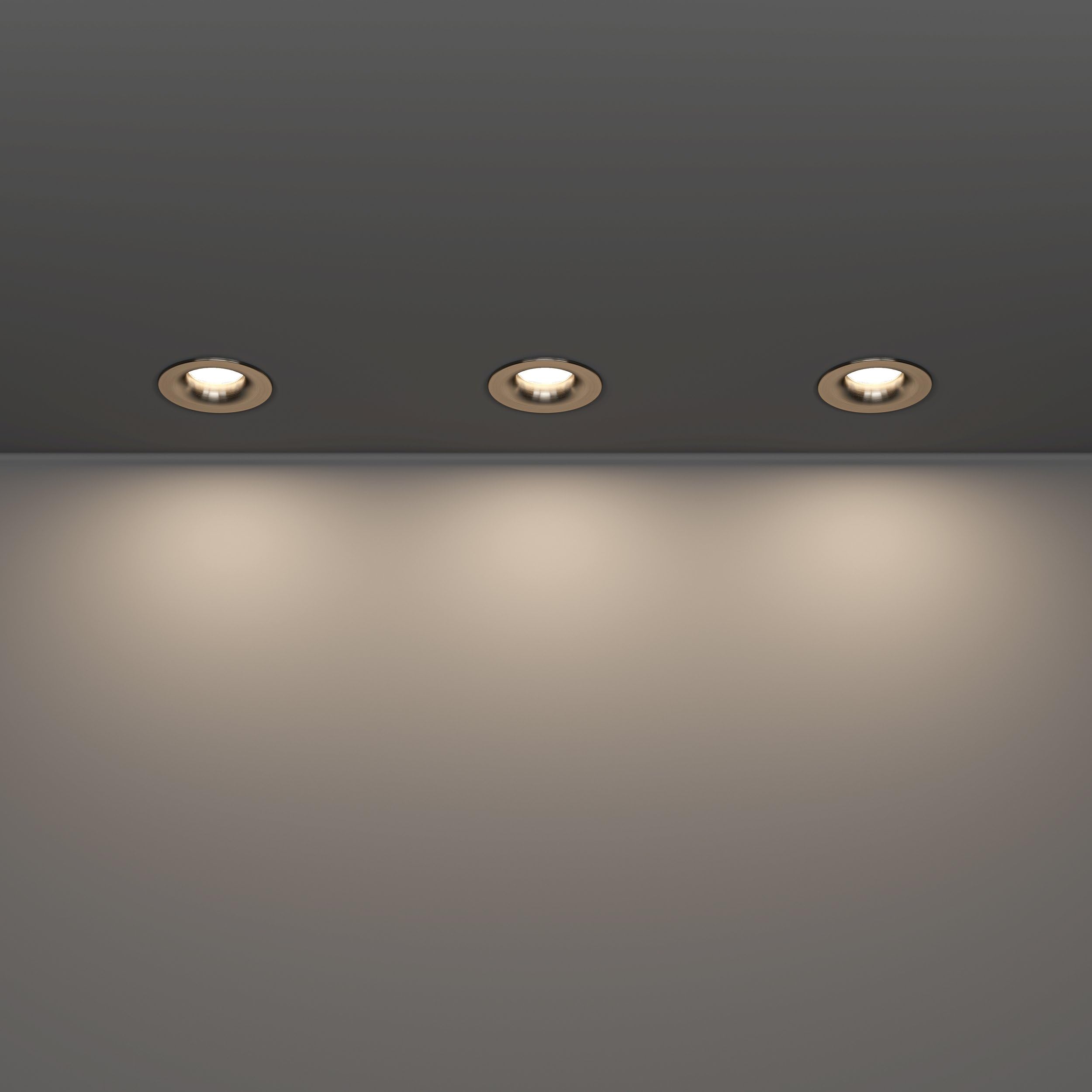 EGLO 3er Set Einbaustrahler Salabate, Ø 8, 8 cm, Deckenspots Badezimmer | Bad Deckenstrahler aus Aluminium in Silber, warmweiß, neutralweiß, kaltweiß, IP65