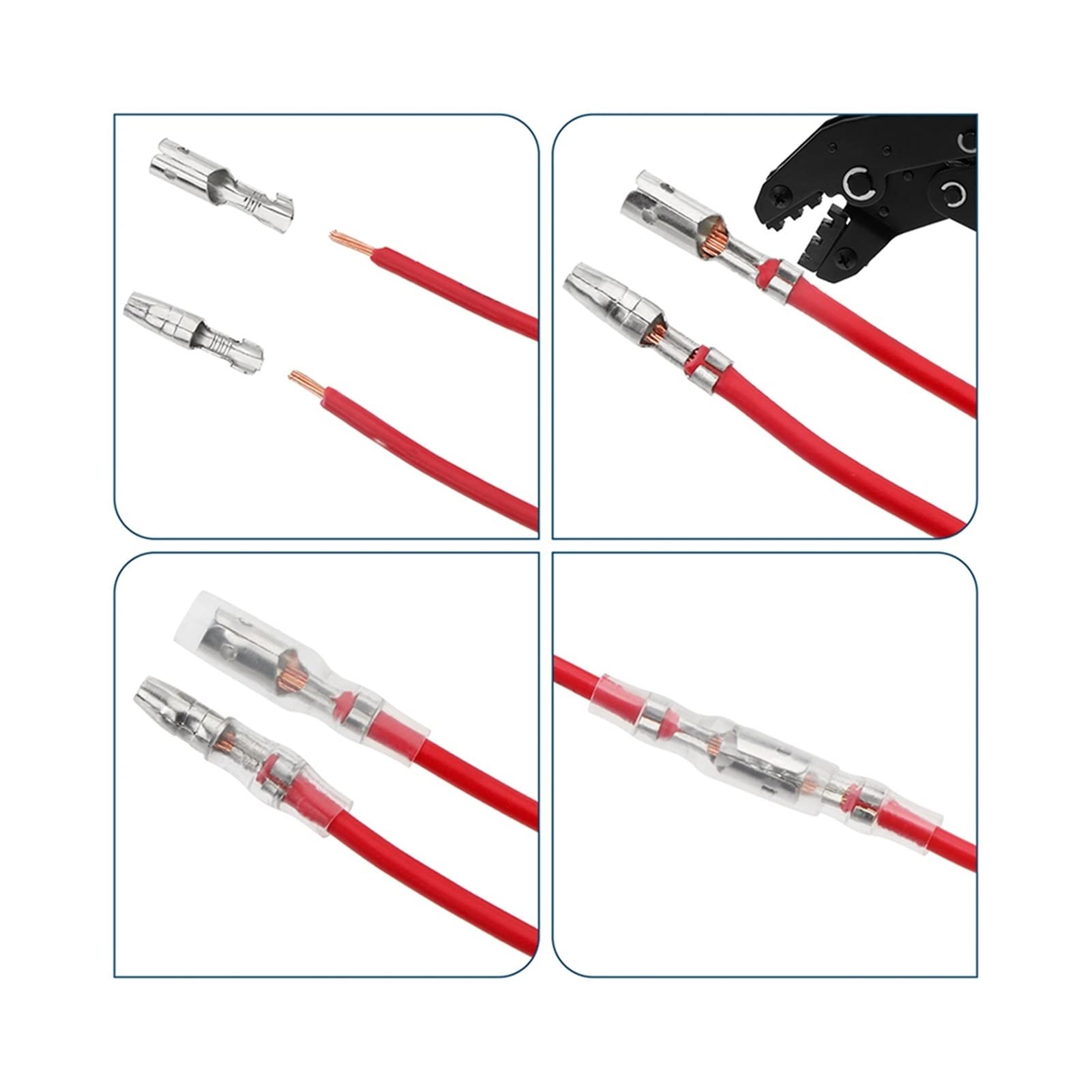400/320 / 240 unids Hombre Mujer Terminales Motocicleta Crimpa Conectores de Bala Alambre eléctrico SN48B Alicates(400pcs with SN-48B)