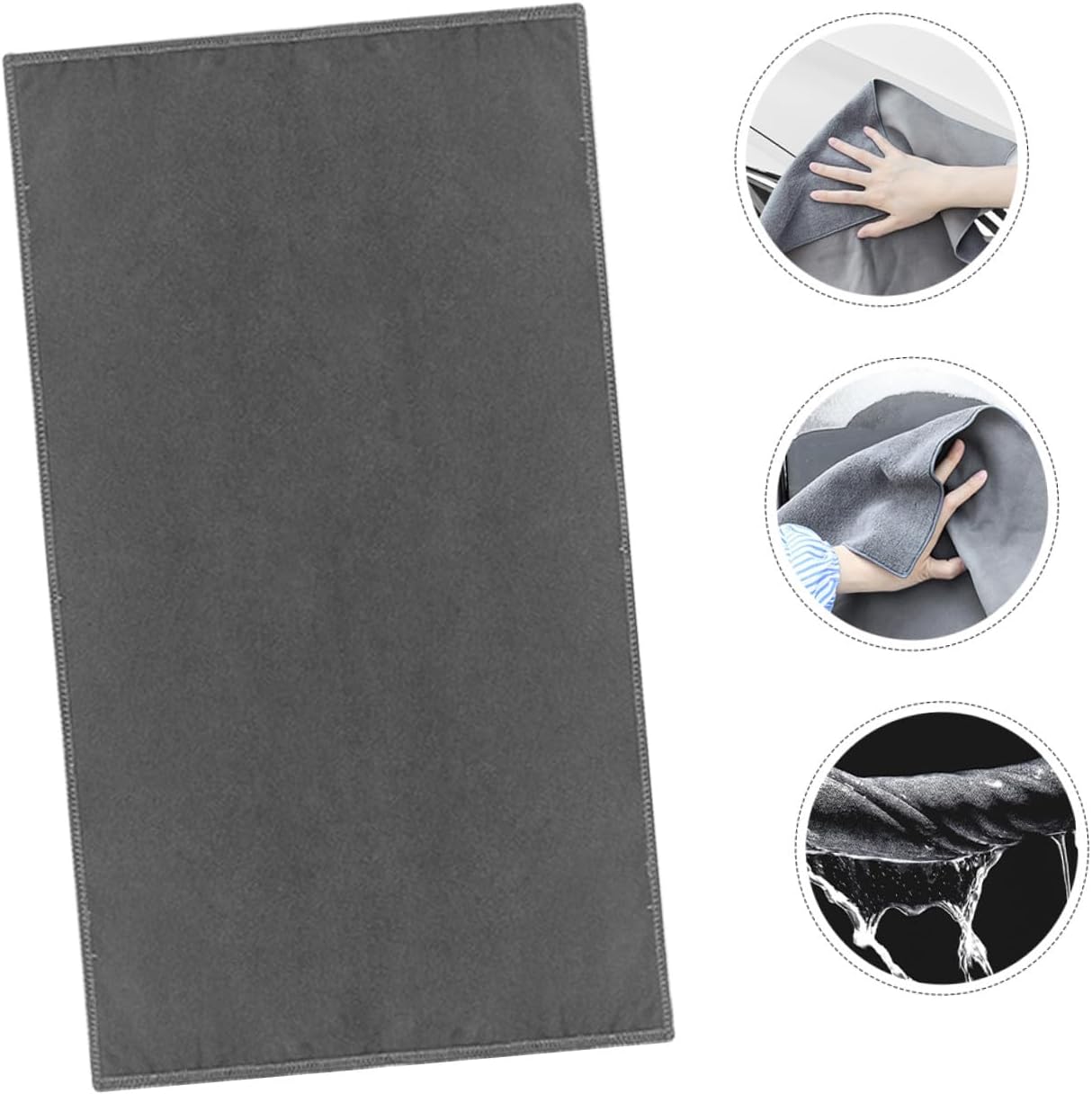 LABRIMP Car Wash Cloth Super Absorbent Chamois Fabric for Car Drying and Polishing 30x60cm Thickened Automotive Cleaning Cloth for Interior and Exterior Use