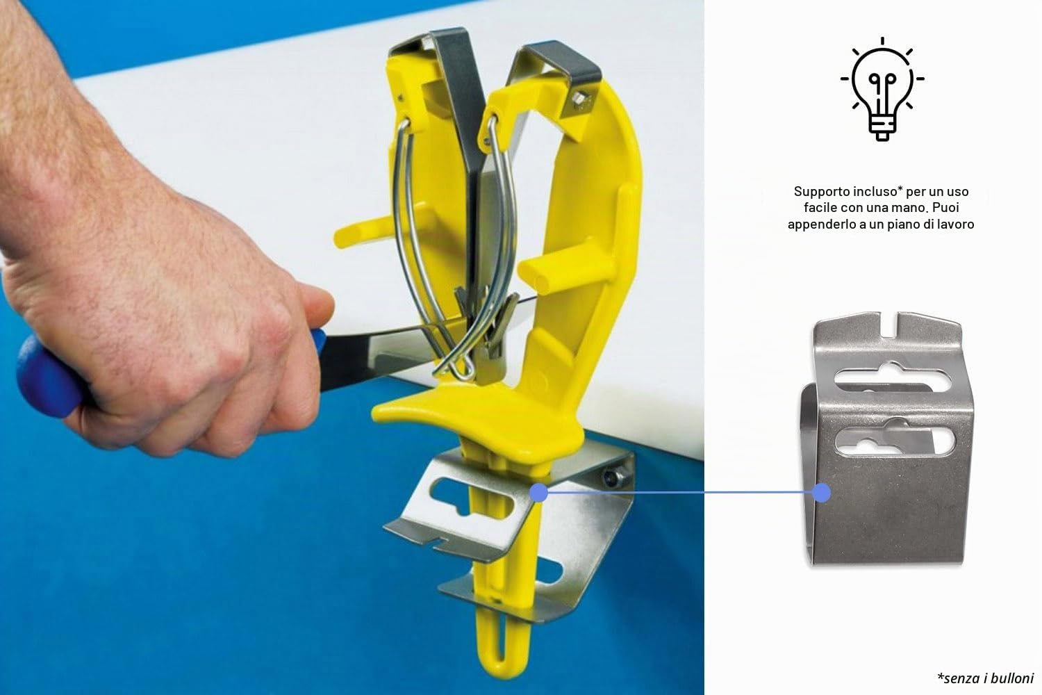 Bobet Affilacoltelli SHARP'EASY Affilatore Manuale Coltelli da Cucina - Raddrizza e mantiene le lame (Nero)