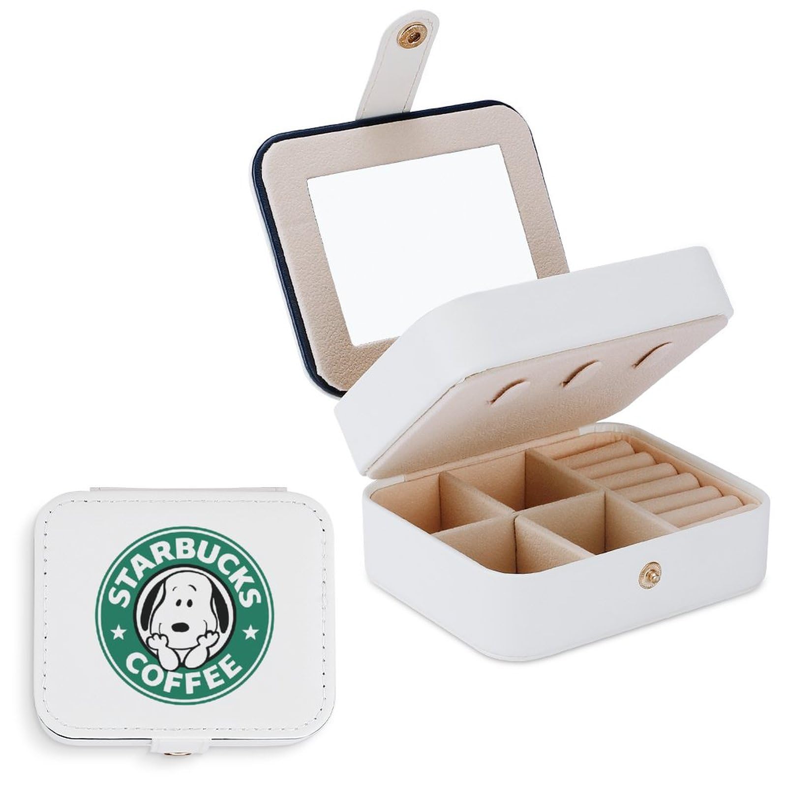 Amazon｜スヌーピー ジュエリーボックス アクセサリーケース 鏡付き