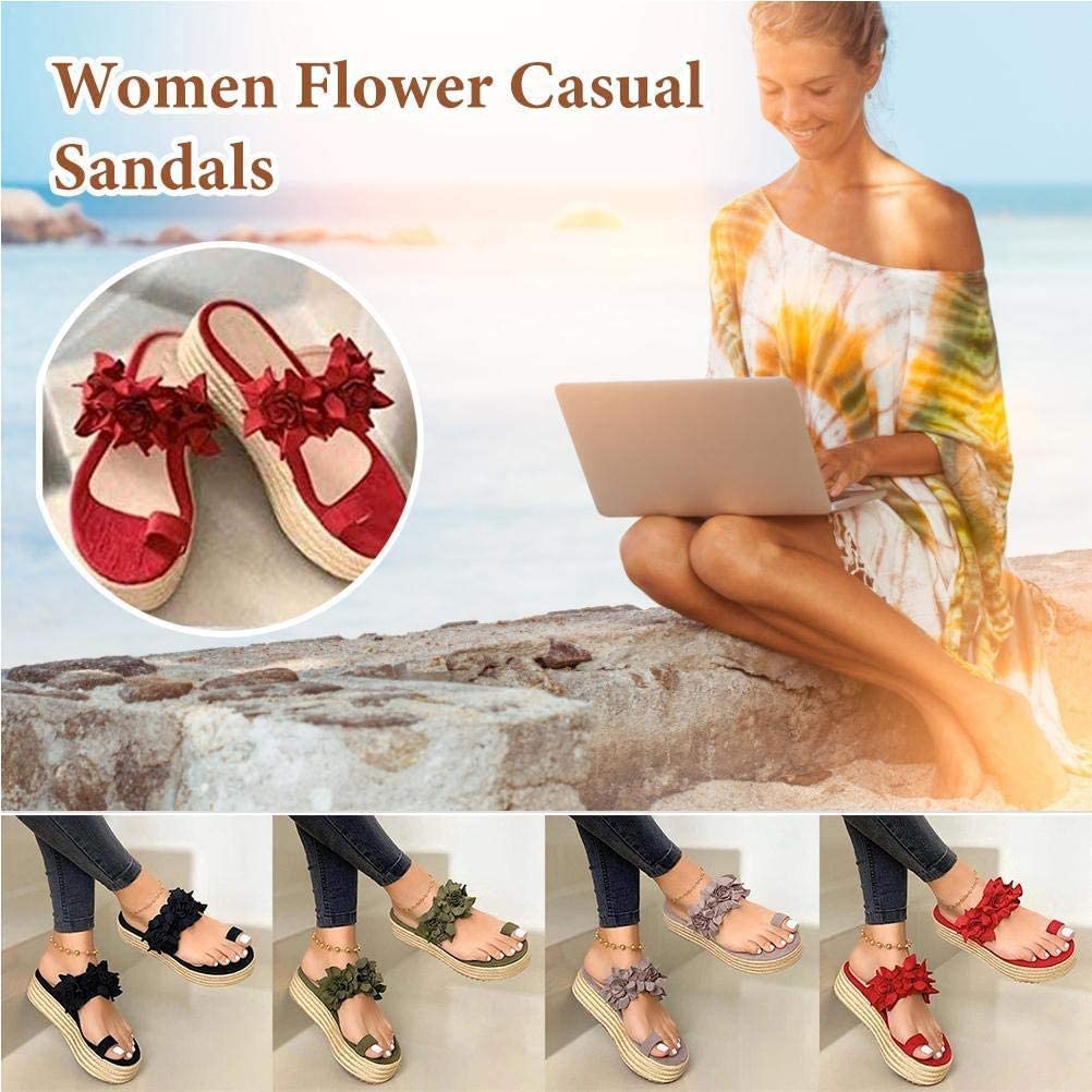 YHQZNLXQ Sandalias para Mujer Plataforma Borla Sandalia Cerrada Toe Hebilla Zapatos con Flecos Cómodo Verano Al Aire Libre Playa Viajes Chanclas