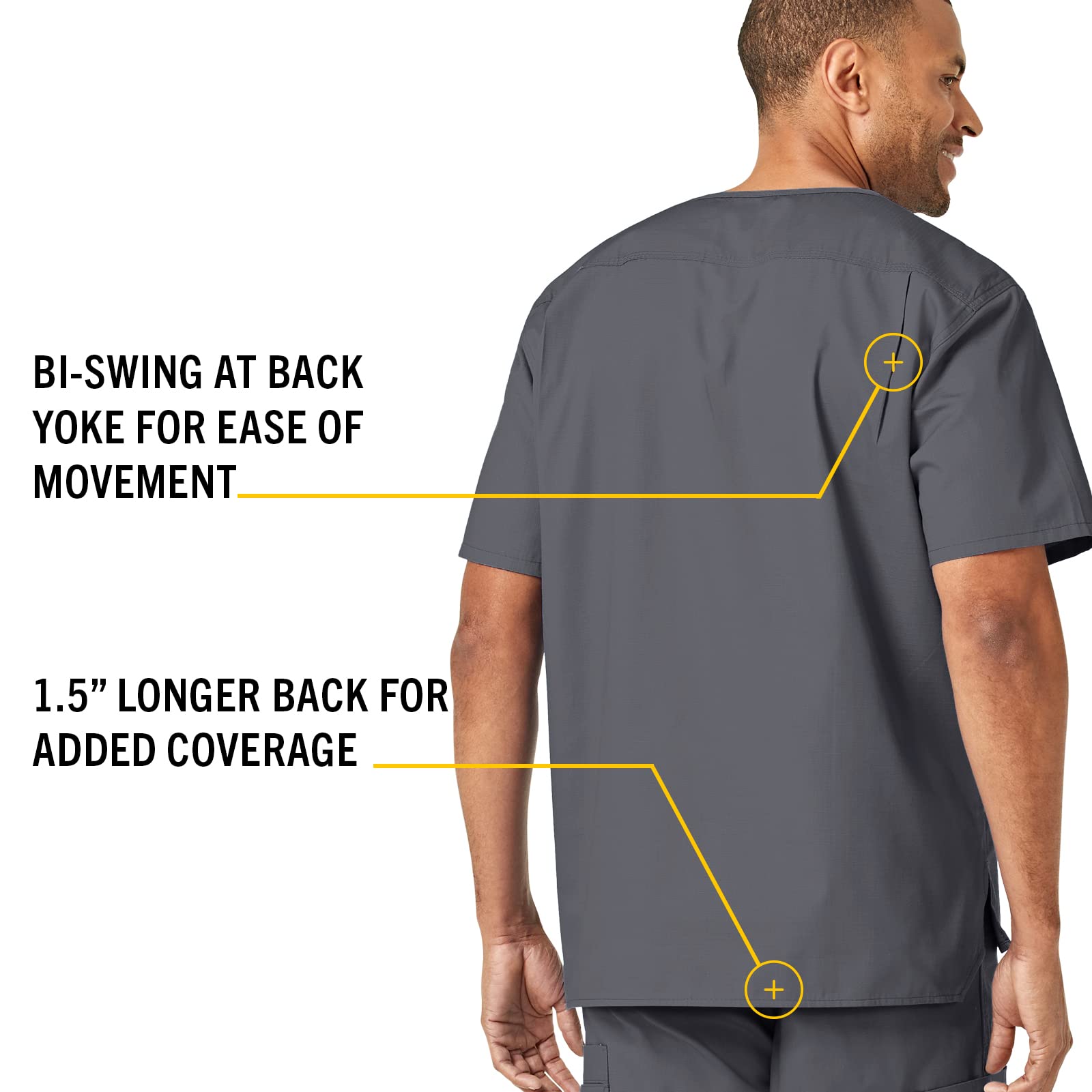 Carhartt Męska koszulka Ripstop Utility Scrub Top, Cyna, 3XL