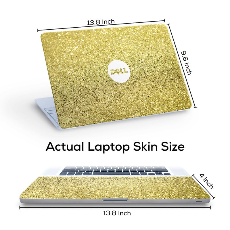 Image of Galaxsia DL242 Top+Wrist Pad Vinyl Laptop Skin /Sticker /Cover for 14 Inches Laptops Laminated-Removable-HD Quality Compatible for Dell (13.8x9.6 Inches)