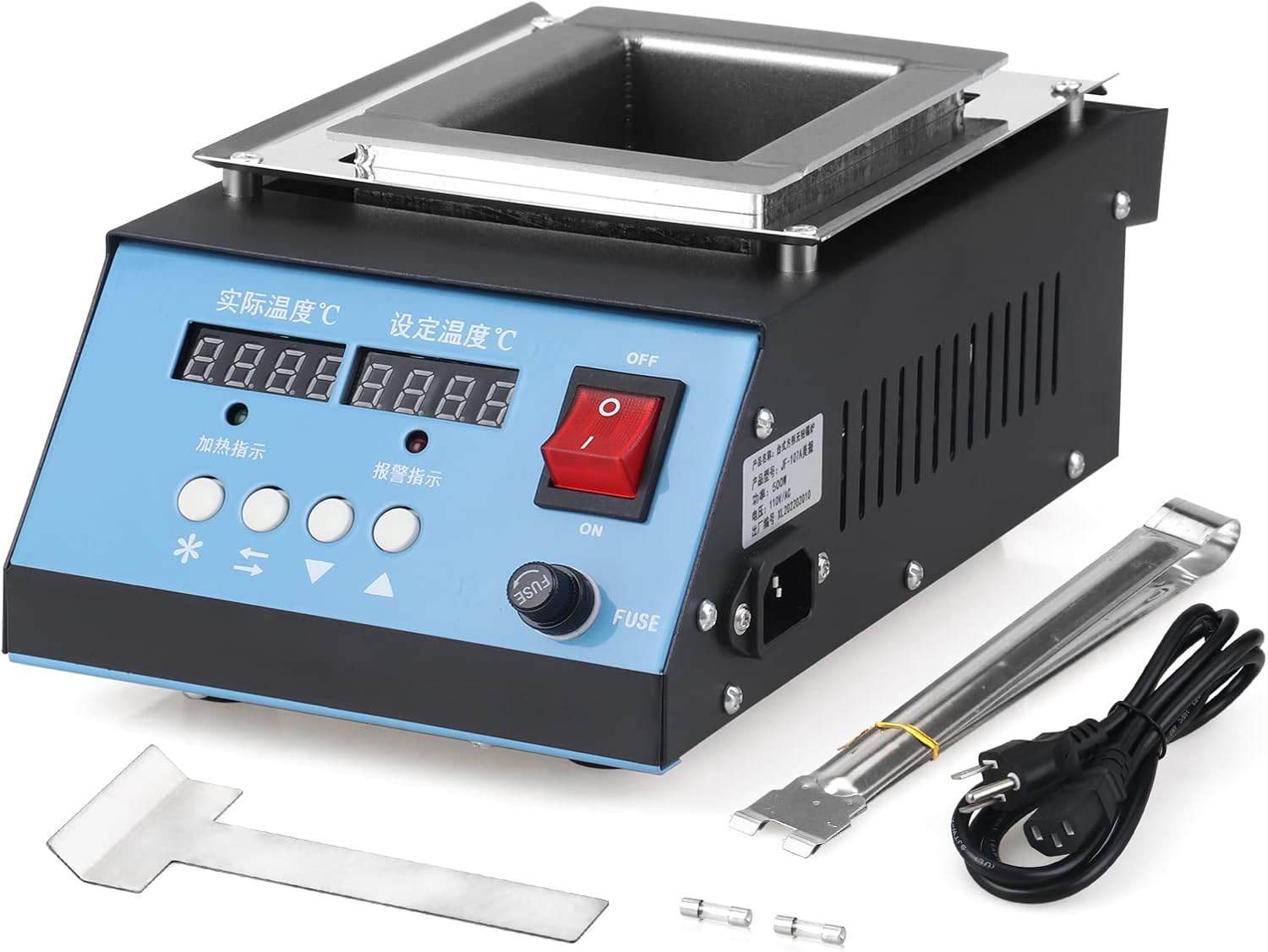 Solder Pot Lead-Free Titanium Solder Pot for Welding Double Digital Display Capacity 2.3kg 500W 30~600°C