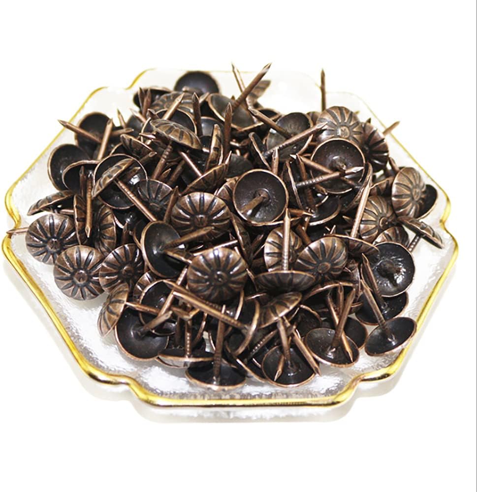 200 Pcs Upholstery Tacks Nails, Furniture Nails for Sofa,Crafts,Decorative Painting, 7/16