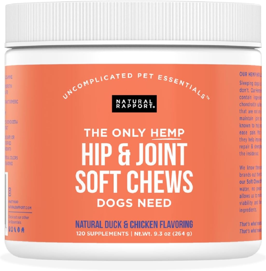 Natural Rapport Dog Health Supplement (Hip and Joint Chew)