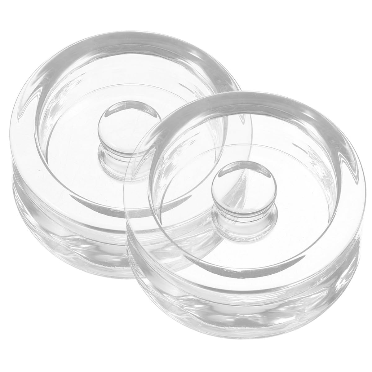NUOBESTY Pesas de Vidrio para Fermentación 2 Piezas para Frascos de Boca Ancha Tapas Pesadas para Fermentar Kimchi y Encurtidos Aptas para Frascos Estándar Material Vidrio Resistente