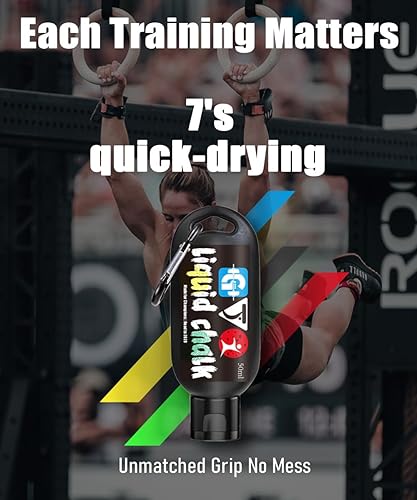 Miniatura 5 de Tiza líquida para gimnasio sin desorden de secado rápido 7 para levantamiento de pesas, gimnasia, escalada en roca, baile en barra, resistente al