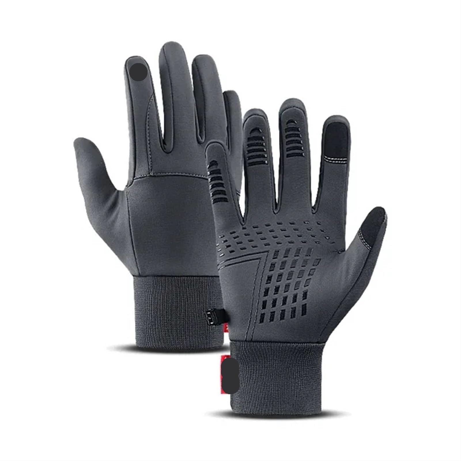 Winter Fahrradhandschuhe Winter Handschuhe Männer Radfahren Fahrrad Frauen Thermische Fleece Kalten Wind Wasserdichte Fahrrad Warme Outdoor Laufen Skifahren Fahrradhandschuhe Für Radfahren(Gray,M)