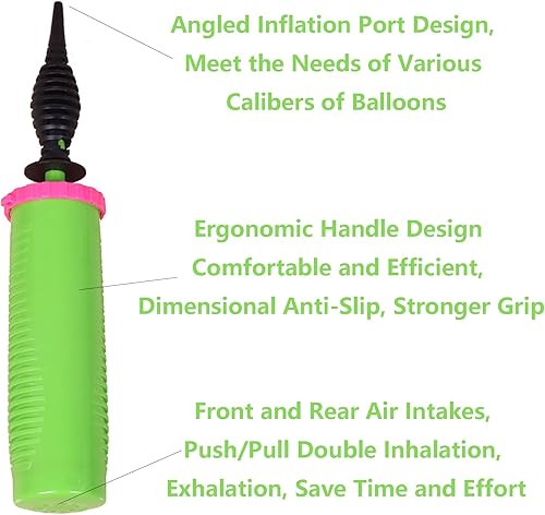 Miniatura 3 de Bomba de globo de mano de doble acción de 2 vías para globos, pelotas de yoga, anillos de natación