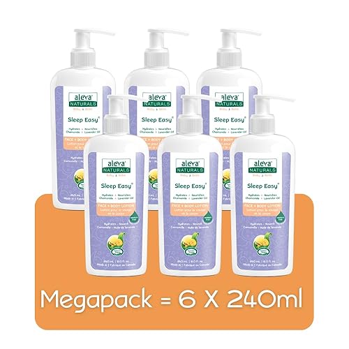 Miniatura 10 de Aleva Naturals Sleep Easy Loción relajante relajante para bebés y niños pequeños, enriquecida con aceites de lavanda y manzanilla, amigable con la