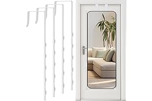 4 Pcs Over-The-Door Mirror Hanger, White