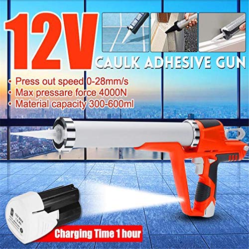 Hjj Electric Caulking Gun, Automatic Caulking Gun, Glue Shrink Design, Quick Delivery, Comfort Grip,Two Batteries 12 V, For All Kinds Of Gaps. #TOP1