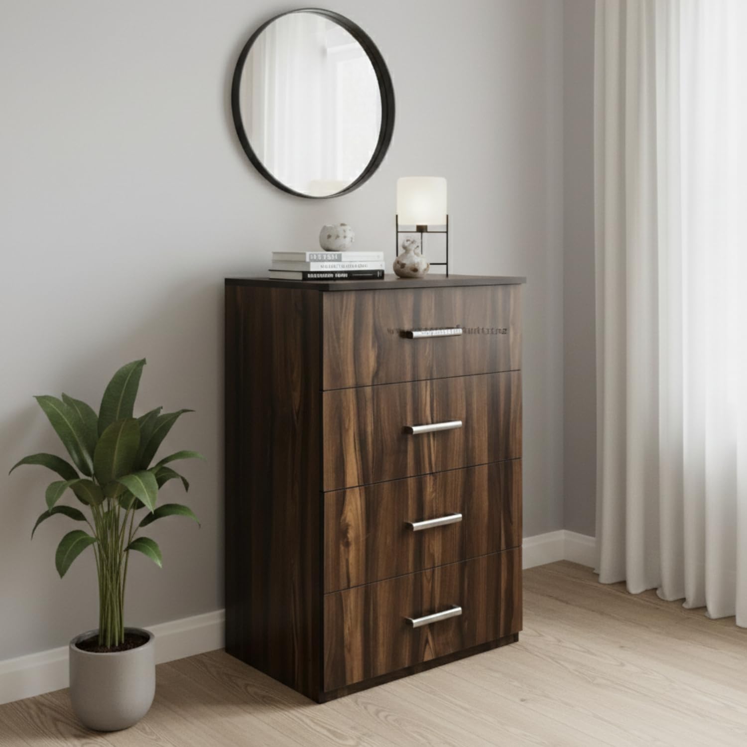 CASPIAN Furniture Engineered Wood Chest of Drawers Bed for Home | Multipurpose Filing Cabinet for Home/Office | Storage Drawers | (Brown), Twin-image-49