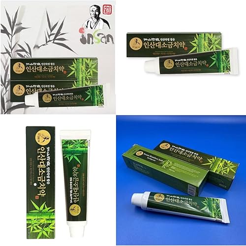 Miniatura 5 de Pasta dental de sal de bambú INSAN, 100 % natural, sin sulfato de lauril de sodio, paquete de 5