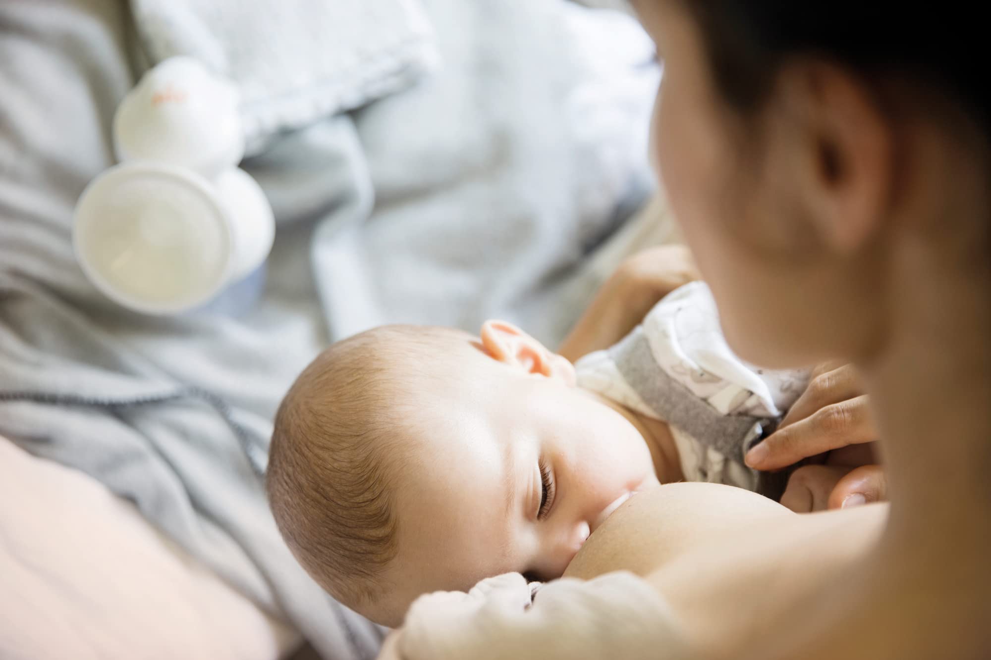 nip Set pompa manuale per breast: sistema tutto in uno, capacità 150 ml, pompa breast con due stagioni, inclusa la bottiglia per bambini