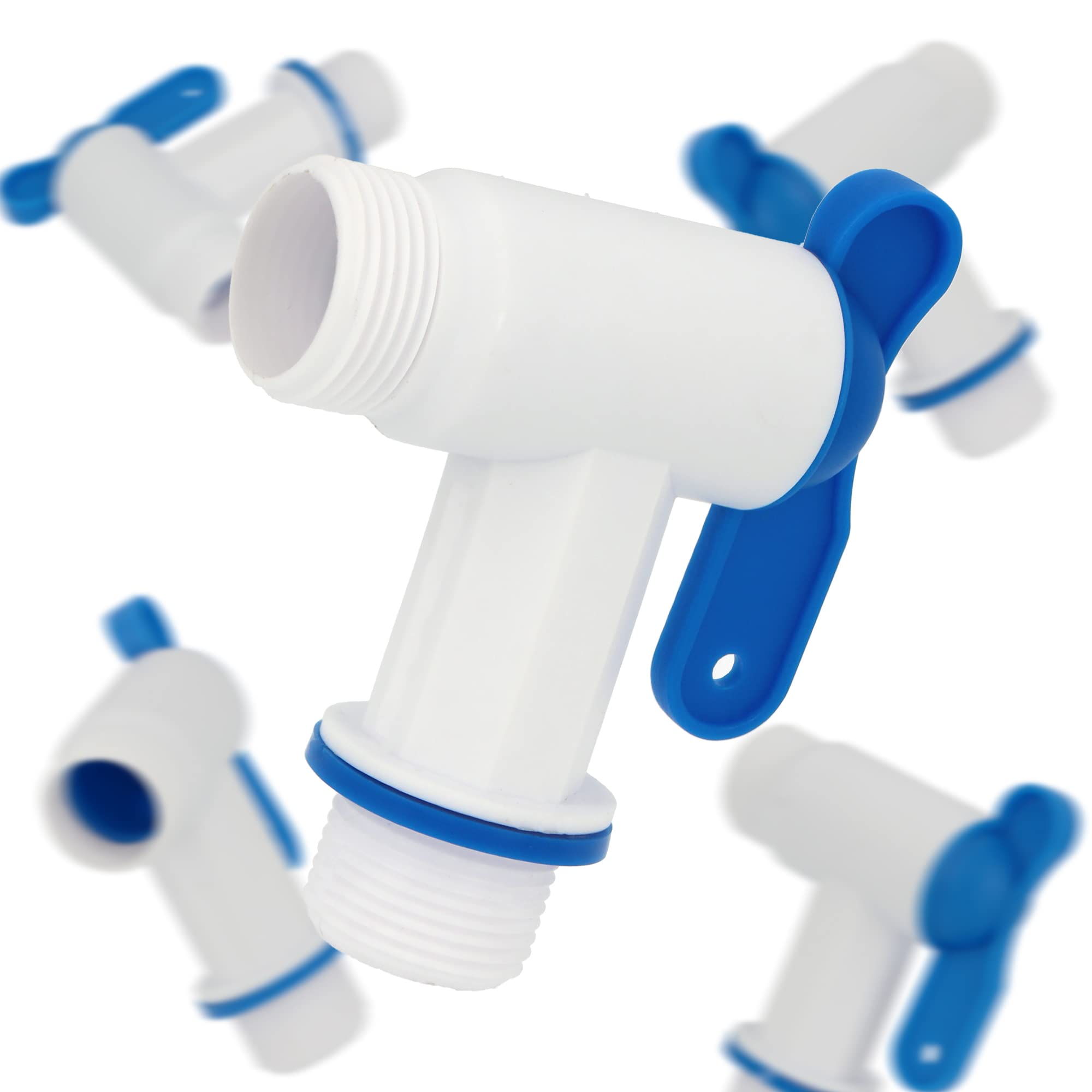 Rubinetto Per Cisterna Acqua Piovana In Ottone Nichelato - Con Raccordo Rapido E Adattatore Per IBC, 2 X 3/4