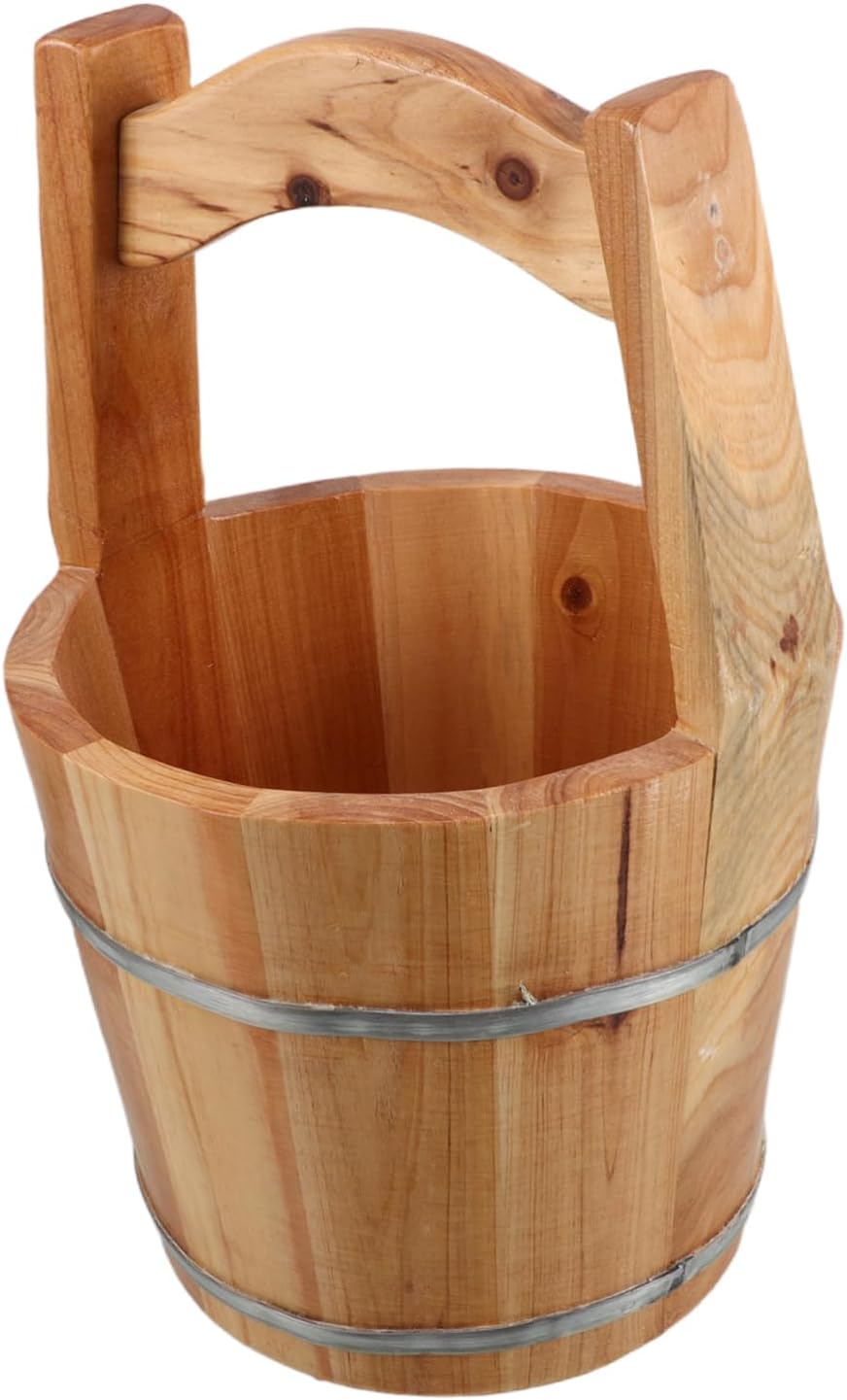 Wooden Foot Soaker Tub Handmade Wooden Barrel Leakproof Portable Bucket Bath Accessory