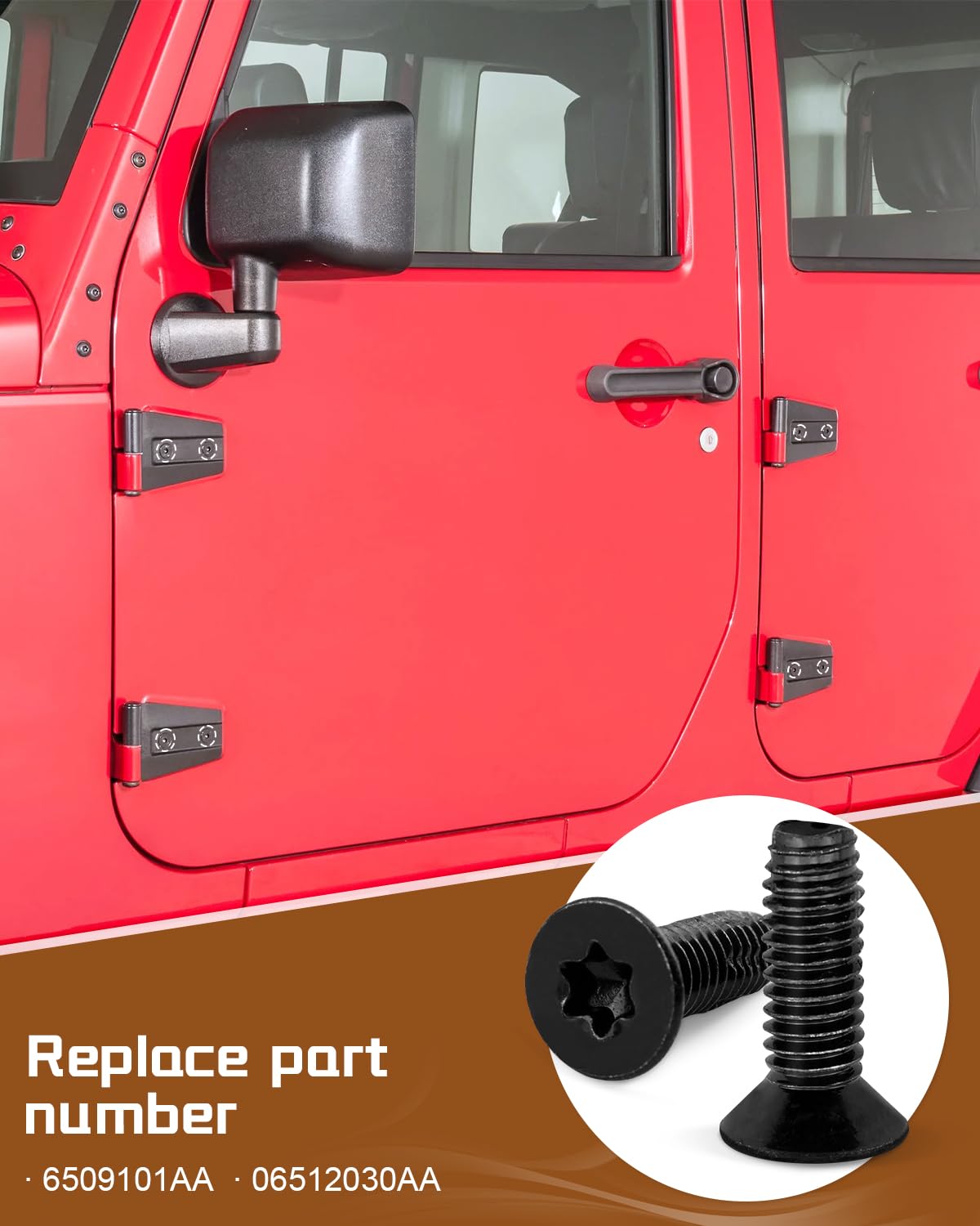 Amazon.co.jp: ドアヒンジボルトねじ ジープラングラーJK JKU JL