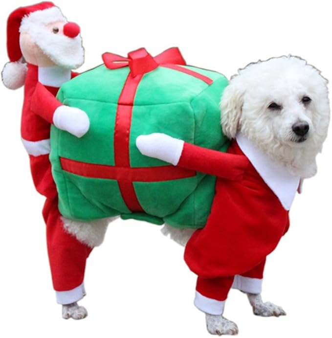 LEHOUR Pet Dog Cat Christmas Outfits Clothes Dog Fancy Dress Costume