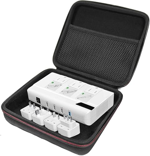Funda protectora de viaje portátil compatible con GEARGO 230W convertidor de voltaje de alimentación reductor reductor de 220 V a 110 V, adaptador