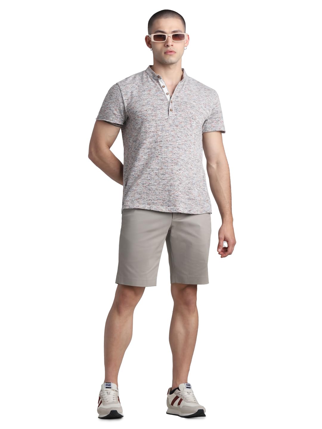 JACK & JONES Mens Khaki Low Low Rise Shorts 3