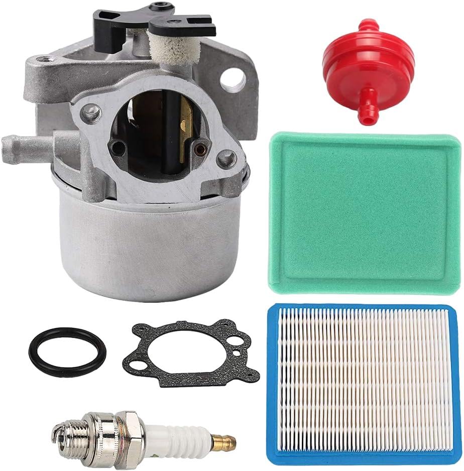 799866 Carburetor + 491588 491588S Air Filter for 190CC 725EX 790845 799871 796707 794304 Engines in for Toro, for Craftsman, and Troy Bilt 6.75 Lawn Mowers.