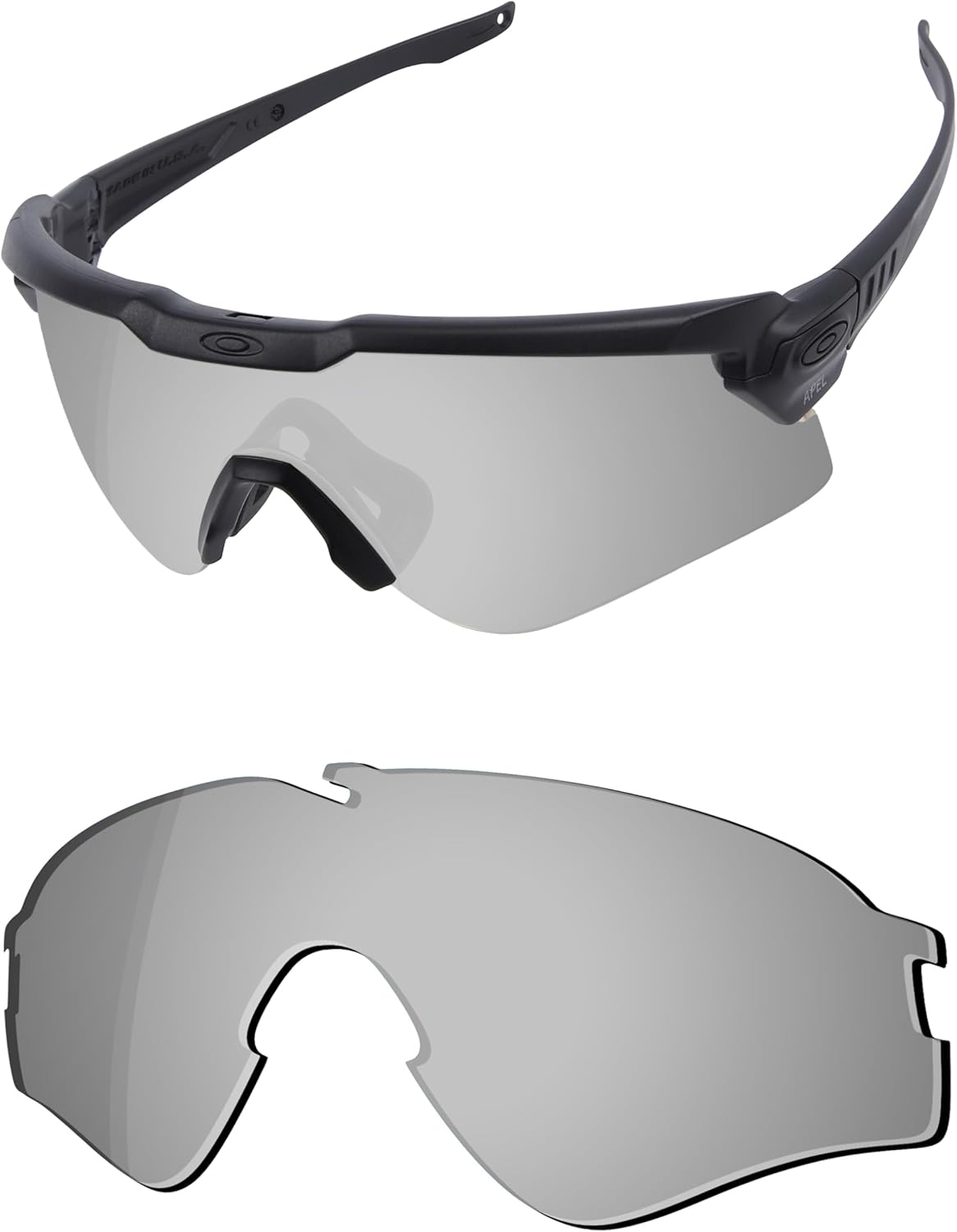 OSharp Replacement Lenses for Oakley Si Ballistic M Frame Alpha OO9296 Sunglasses - HD Polarized, Mirrored, UV Protection
