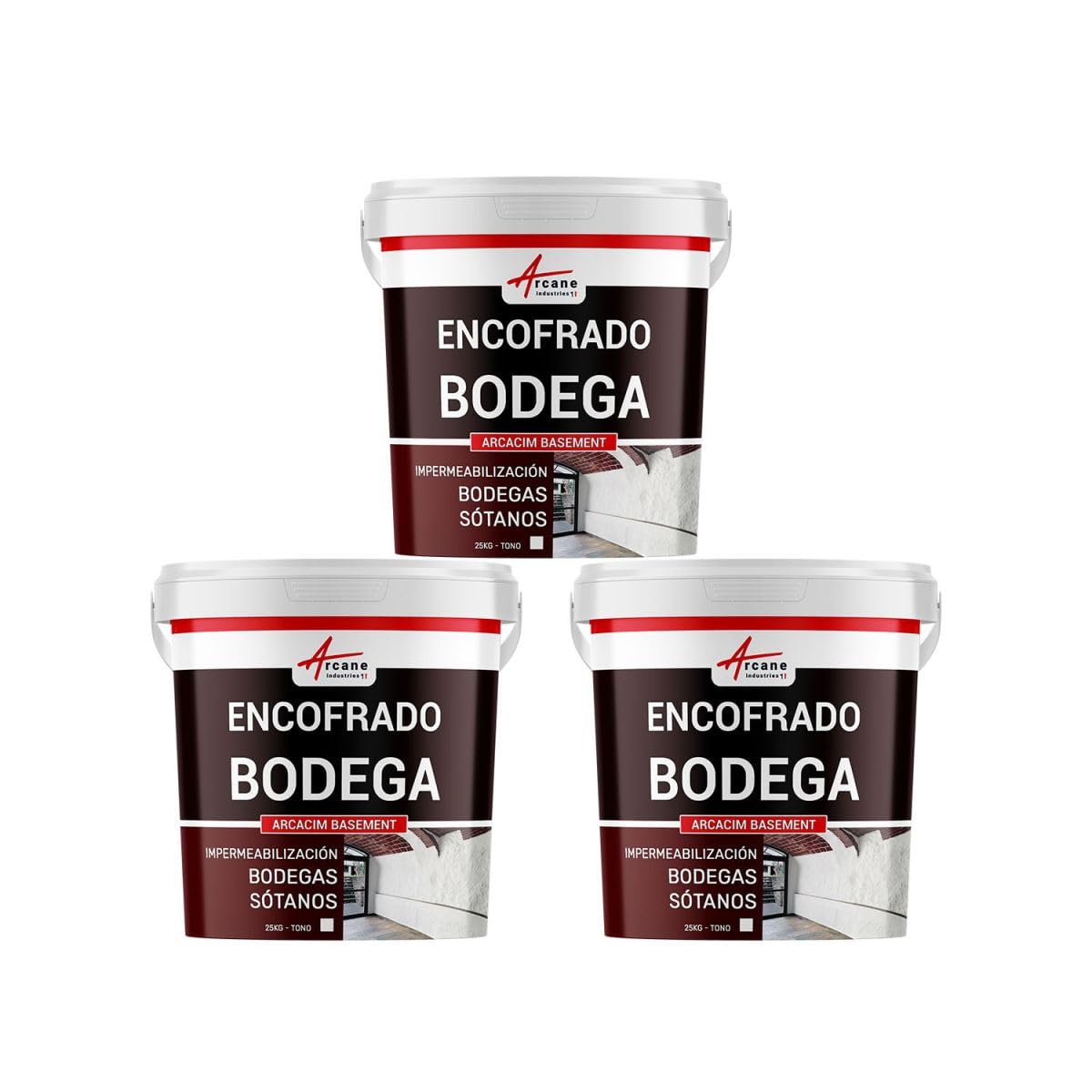 Revestimiento Impermeabilizante Sótano, Hidrófugo 3 x 25 KG Blanco