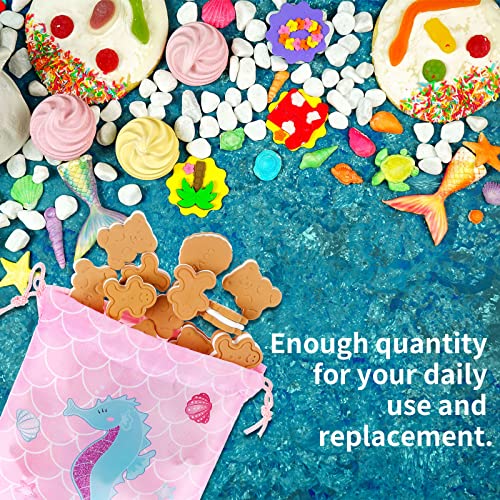 12 sacchetti a forma di sirena, con coulisse, per