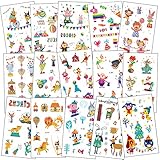 【SUPER FÜR GEBURTSTAGSFEIERN】 Super Spaß Tattoo-Designs. Ideal für Geburtstagsfeiern, Geschenktüten und saisonale Veranstaltungen wie Halloween, Weihnachten und Ostern. Jeder hat sein eigenes persönliches Tattoo und sie sind einfach zu verteilen und zu genießen.