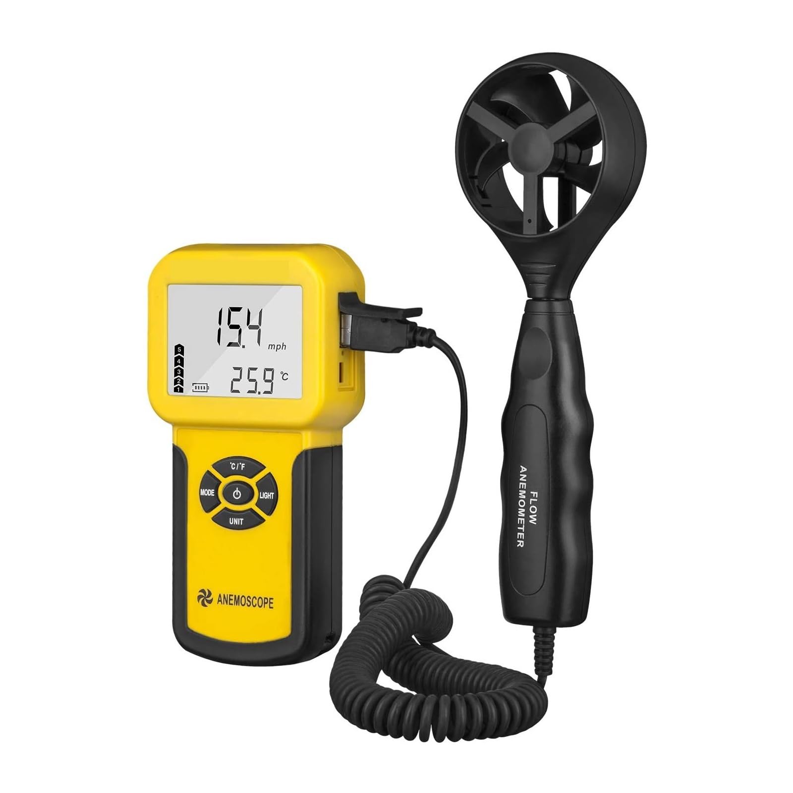 Anemometry, Czujnik prędkości wiatru, cyfrowy anemometr, ręczny przyrząd do pomiaru objętości powietrza