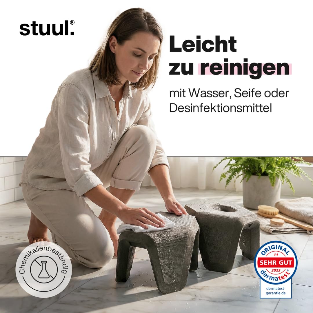 STUUL Toilettenhocker für Erwachsene - natürliche Hilfe bei Verstopfung, Hämorrhoiden & Darmbeschwerden - diskreter, moderner Klohocker - Klo & WC Hocker - Kackhocker für Erwachsene