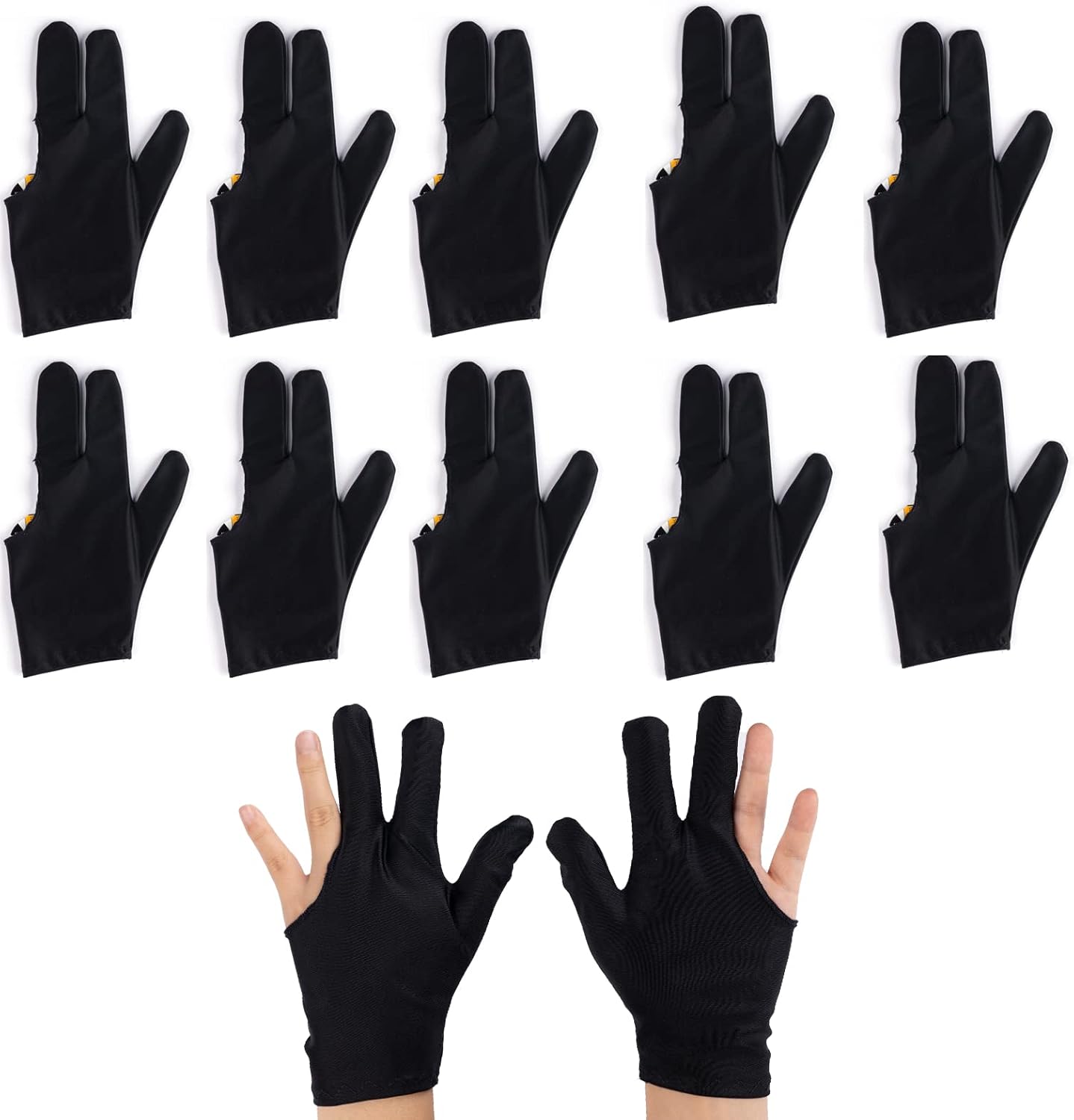 ORNOOU 10 Pieces Sports Billiard Glove Soft QuickDry 3