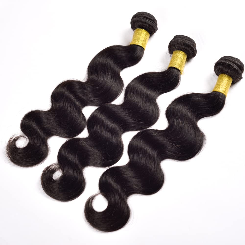 Lot de 3 trames de cheveux humains vierges péruviens crépus bouclés de qualité 8A (66 cm, 71 cm, 76 cm, 76 cm, couleur naturelle)