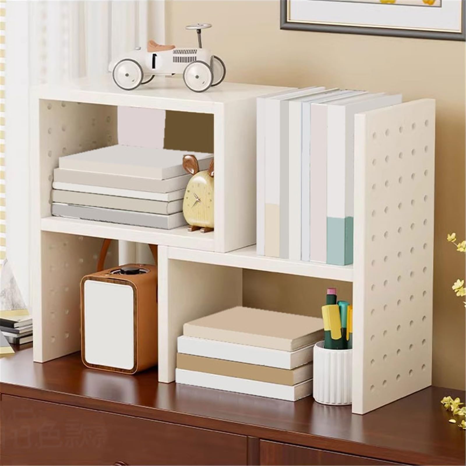 Kreativität erweiterbares Bücherregal for den Schreibtisch, verstellbares Home-Minimalismus-Organizer-Rack Regal Bücher