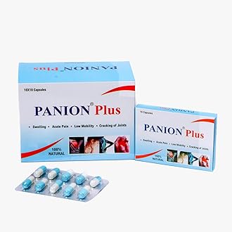 Panion Ayurvedic Capsules Helps in Pain Relief for Men & Women Joint Care & Support 100 Capsules 10 x 10 - Blue (Pack of 1)