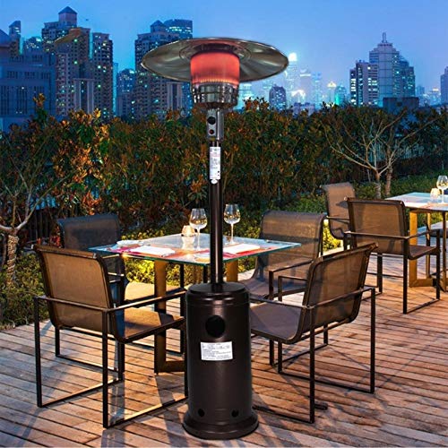 Heizpilz Im Freien mit Tip-Over & Überhitzungs Protection, 3 Heizstufen Infrarotstrahler für Indoor Outdoor