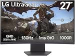 LG Gaming Monitor 27GS60QN 27 Ultragear™ 27-inch/QHD (2560x1440) / 180Hz / 1ms (GtG) / Curved Display/Black