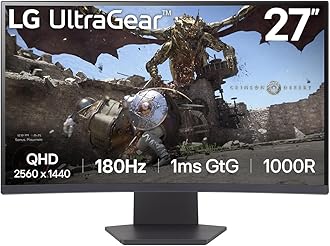 Sponsored Ad – UltraGear Curved Gaming Monitor 27GS60QC, 27 inch, 1440p, 180Hz, 1ms Response Time, VA Panel, AMD FreeSync, Smart Energy Saving, DisplayPort, HDMI