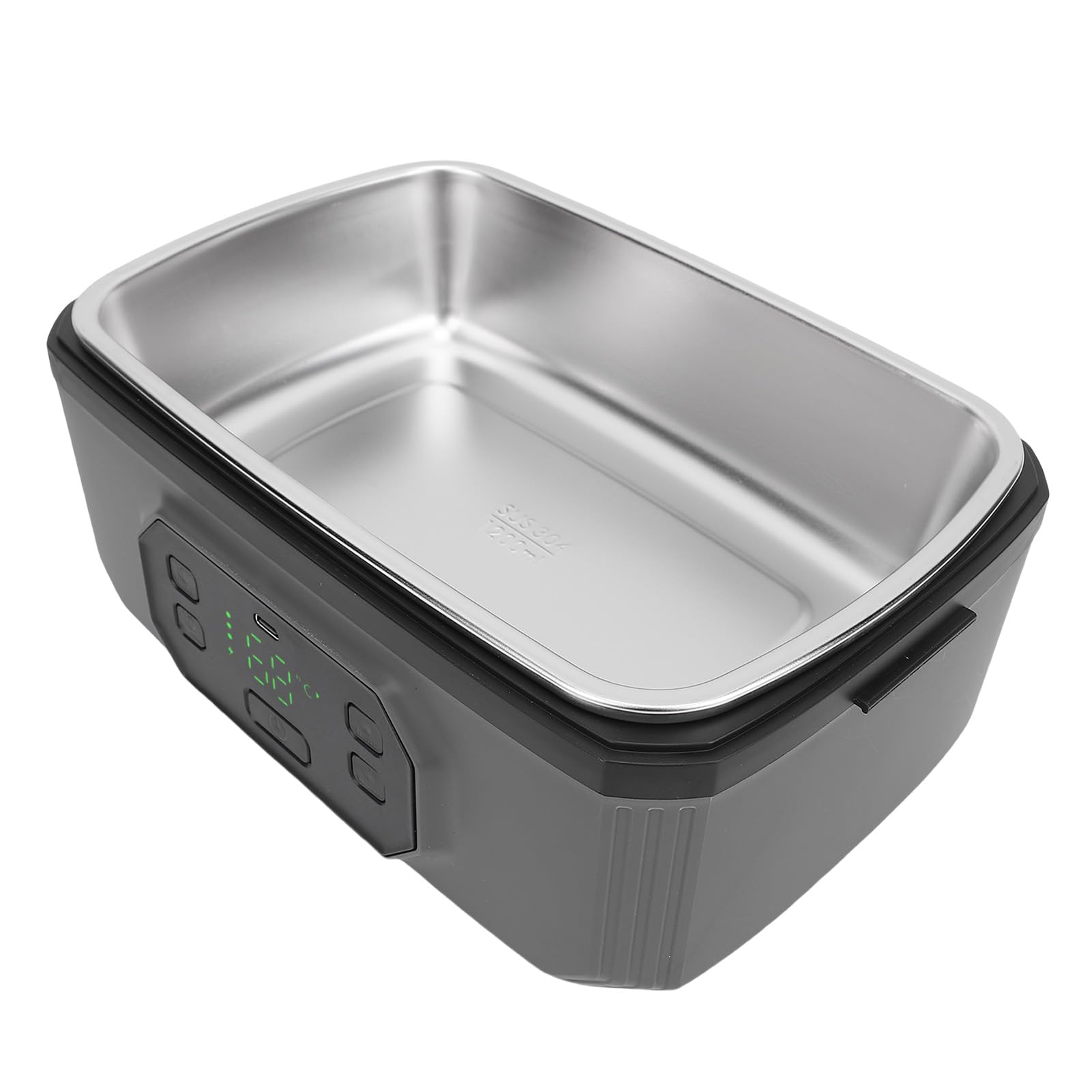Sorandy Elektryczny Pojemnik na Lunch, Akumulatorowy Podgrzewacz na Lunch ze Stali Nierdzewnej, Szybko Nagrzewający się, Szczelny Podgrzewacz o Dużej Pojemności do Samochodu, Ciężarówki, Pracy,